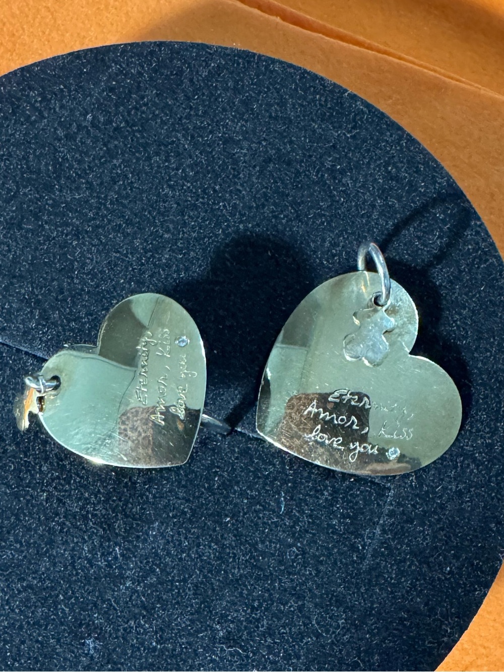 Autentic Set Tous Gold Heart Charm Pendant and ring